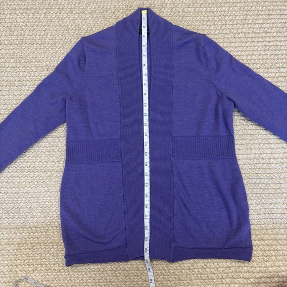 Talbots Merino Wool Cardigan | Size MP Petite | Purple - Picture 7 of 8